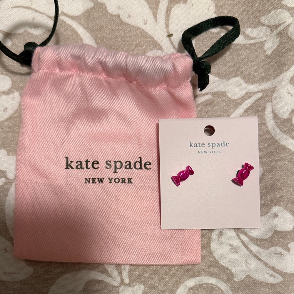 Kate Spade Fuchsia Bow Earrings for Kids